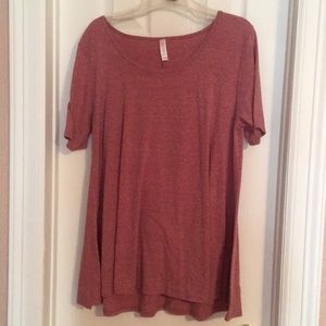 EUC LuLaRoe Perfect T, size L - heathered mauve!